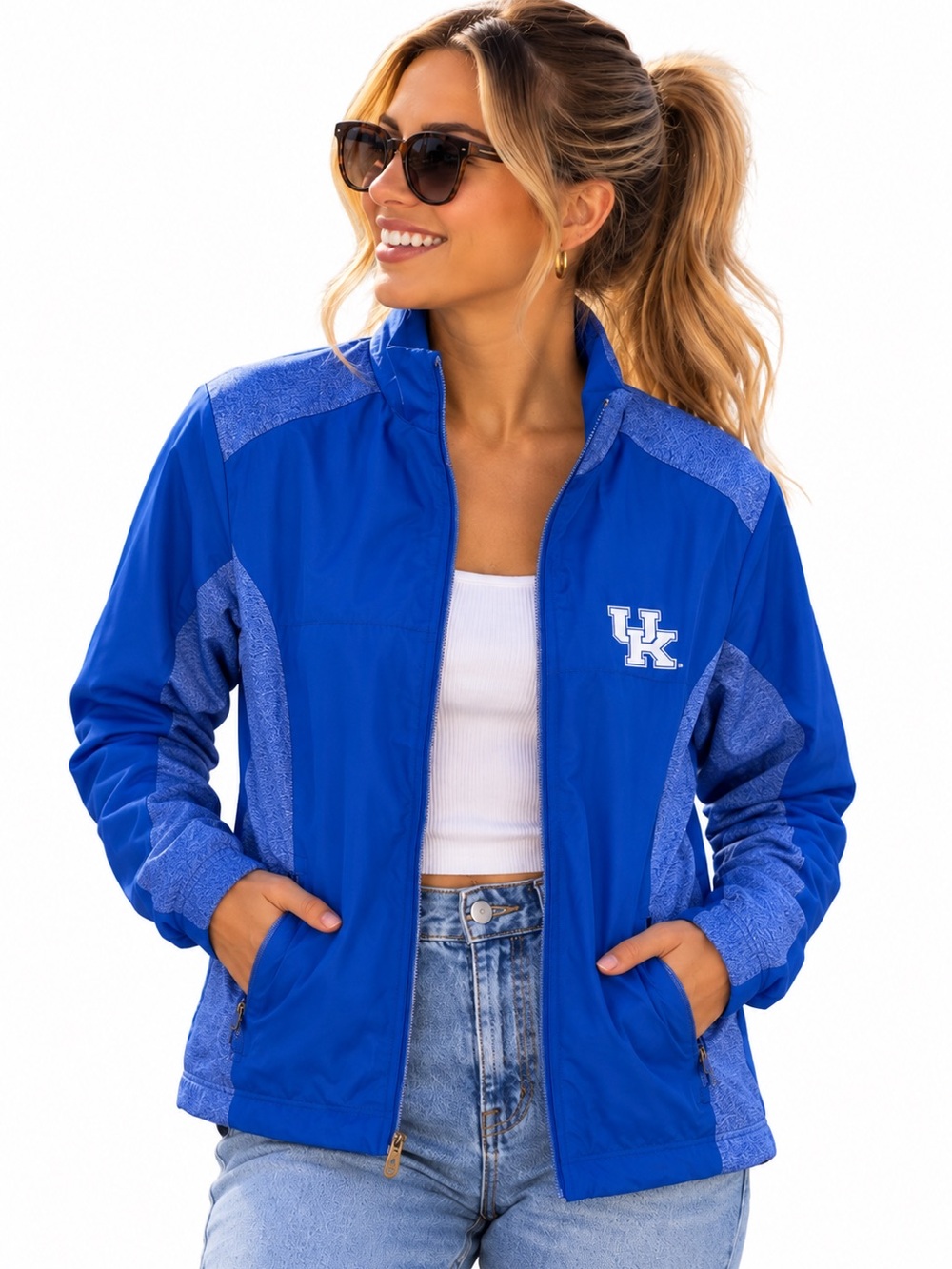 NWT Kentucky Wildcats UK Antigua Revolve Jacket Gameday Windbreaker L